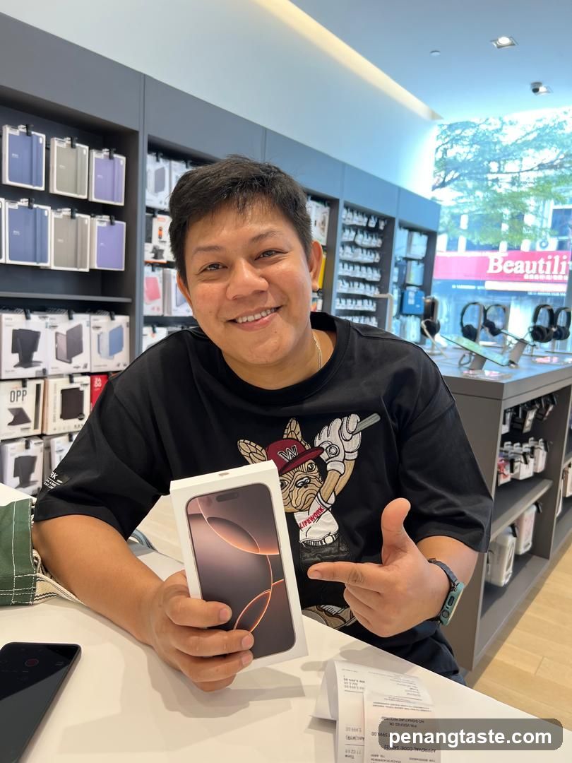 Customer in electronics store