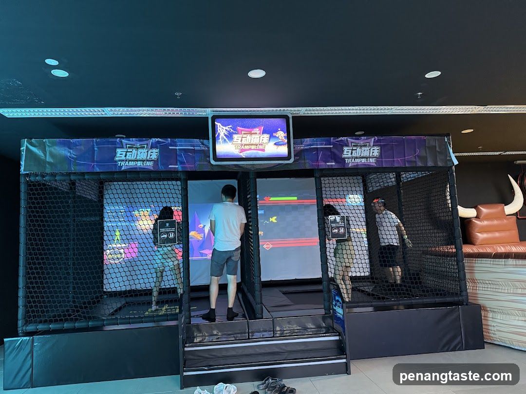 Interactive Trampoline Game Area