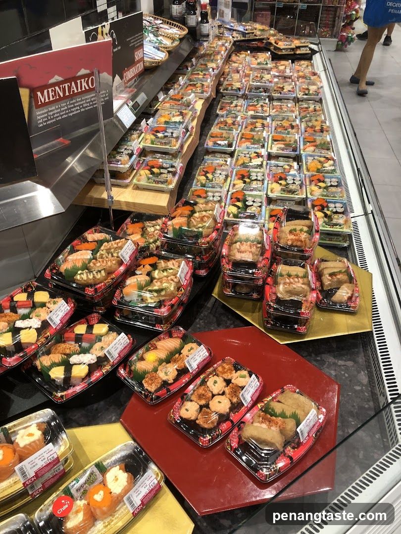 Sushi Display in Grocery Store