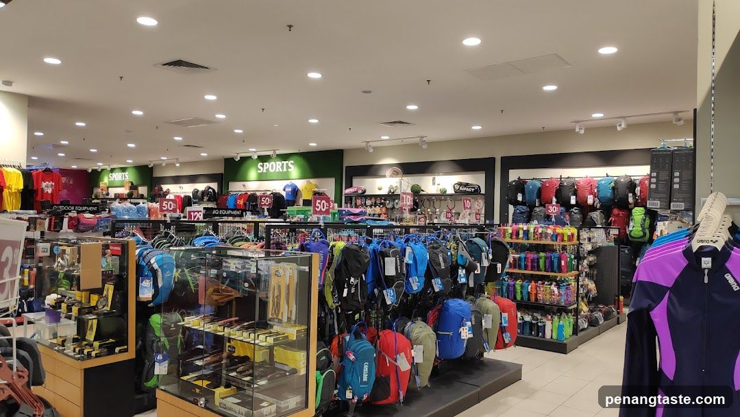 Interior of sports retail store