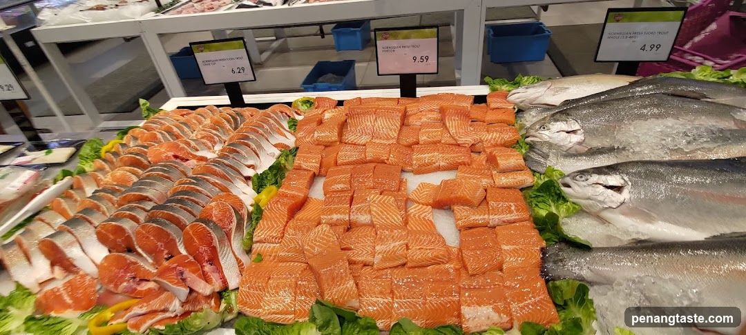 Seafood Display in Store
