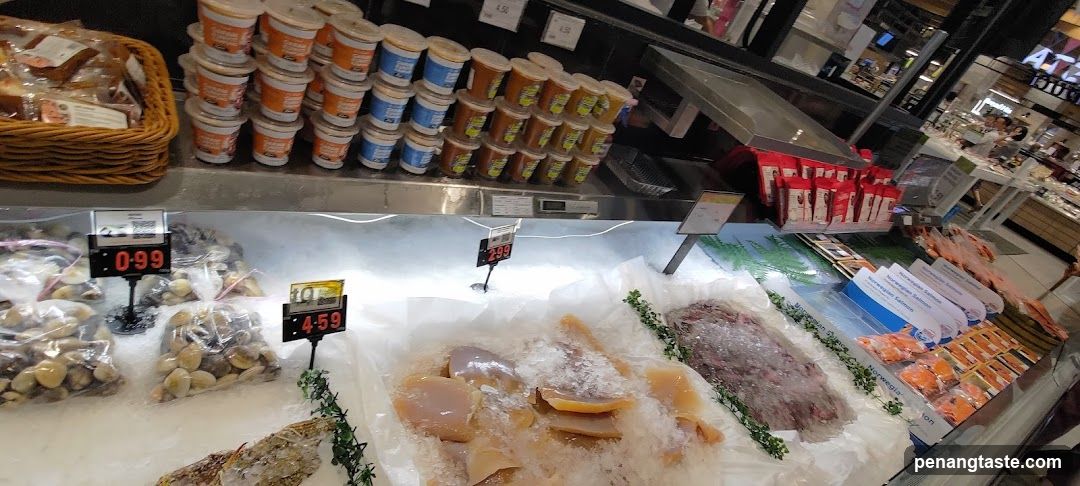 Seafood Display in Supermarket
