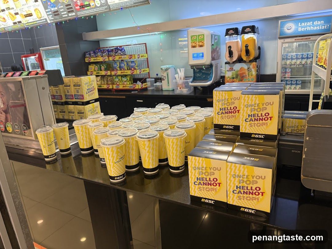 Interior of beverage and snack counter