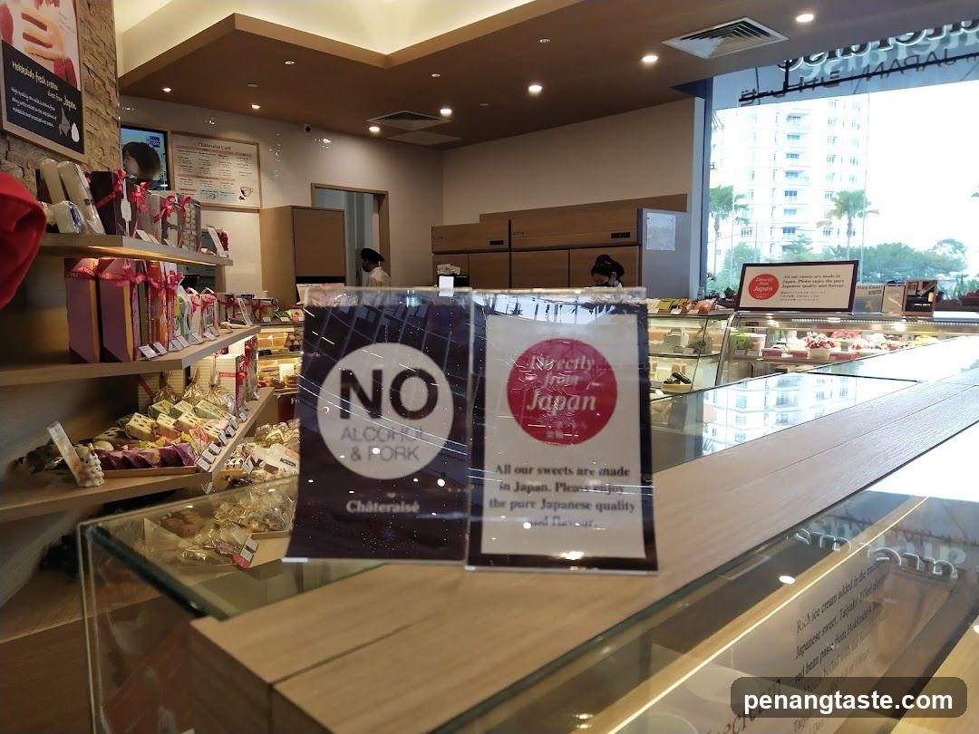 Interior of Japanese sweets shop