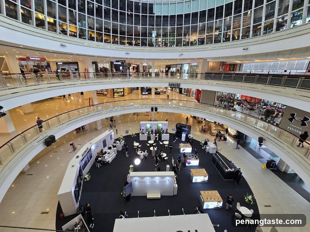 Multi-level shopping mall interior
