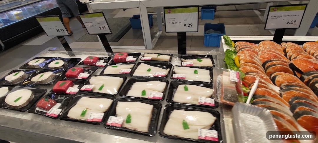 Seafood Display in Grocery Store