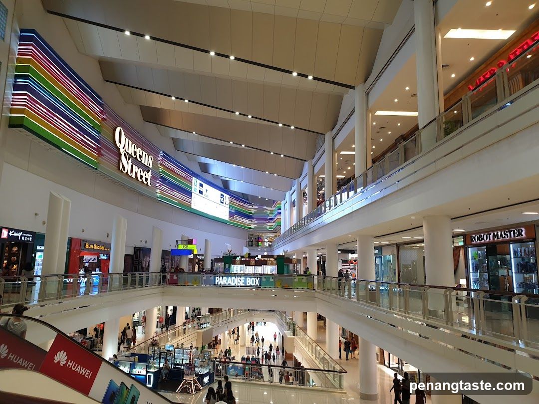 Interior of multi-level shopping mall
