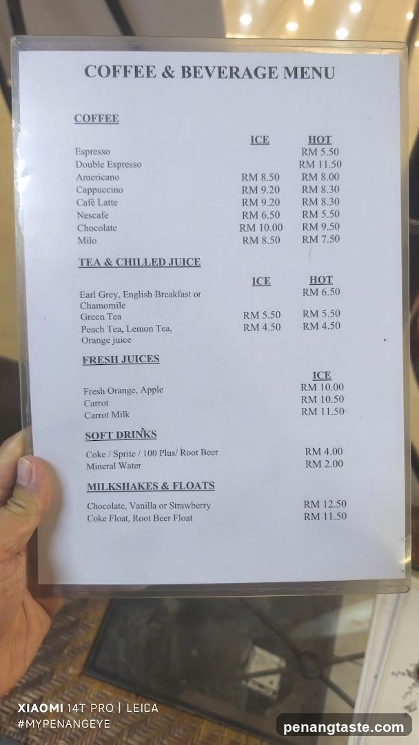 Coffee & Beverage Menu