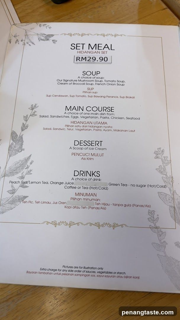 Set Meal Menu