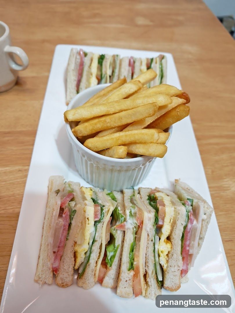 Sandwich and Fries Plate