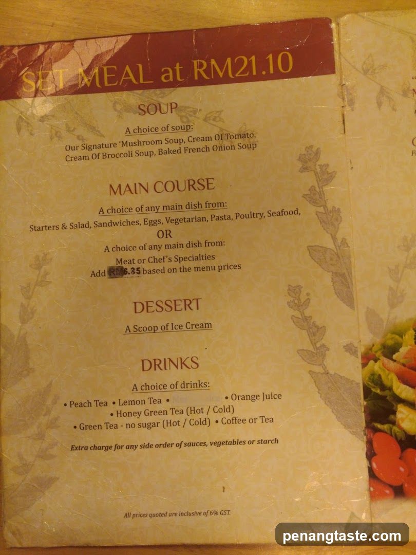Set Meal Menu