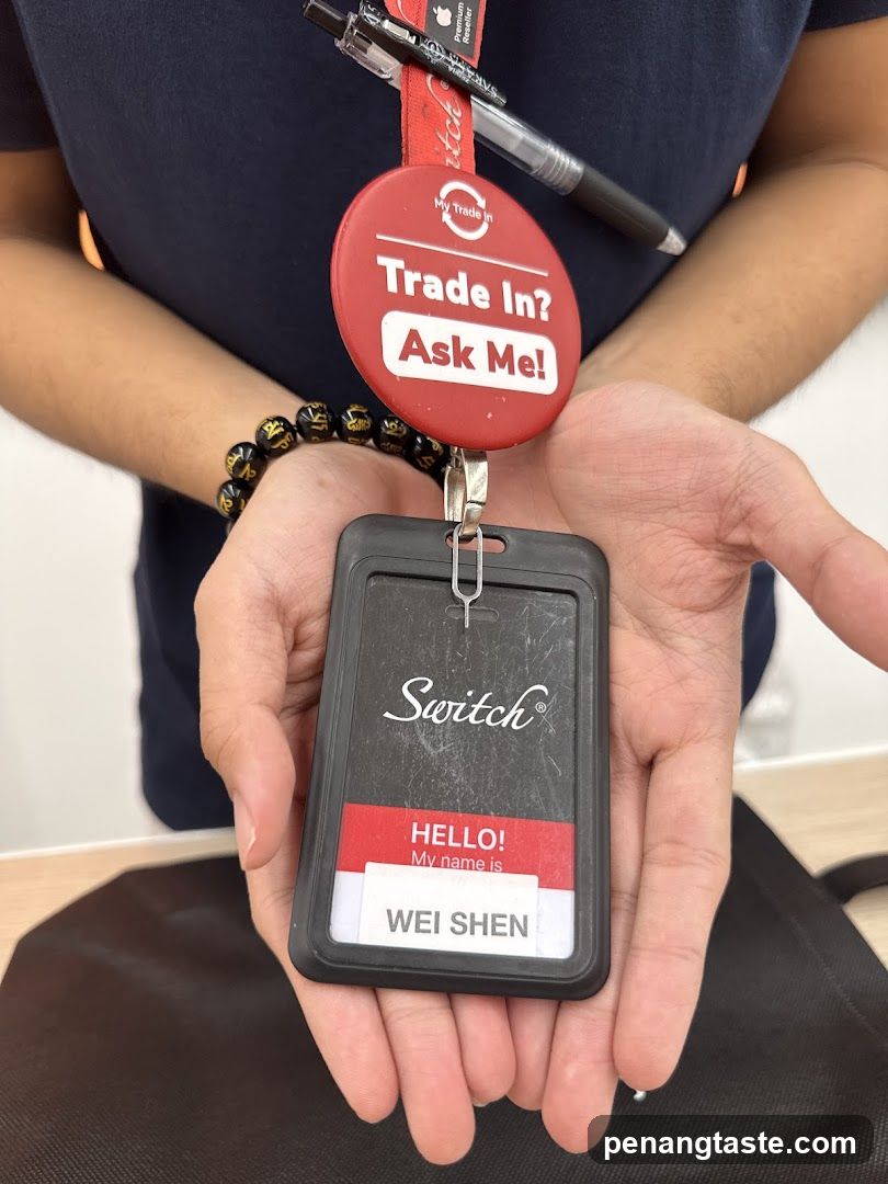 Staff ID and Trade-In Sign