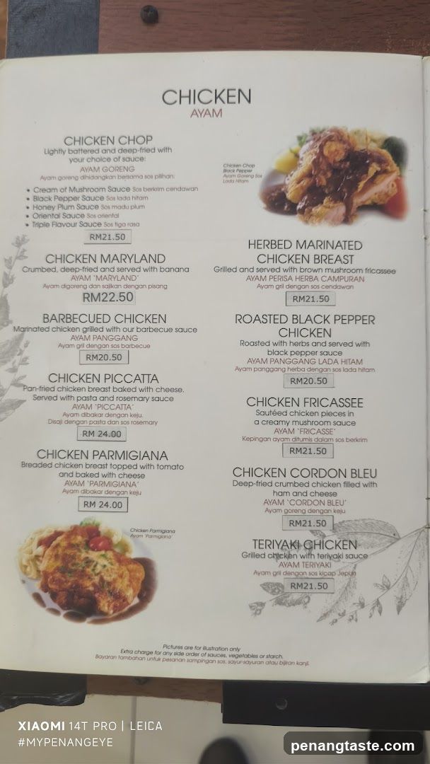 Chicken Menu