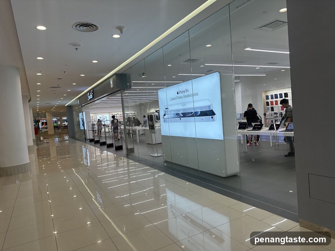 Shopping Mall Interior with Apple Store