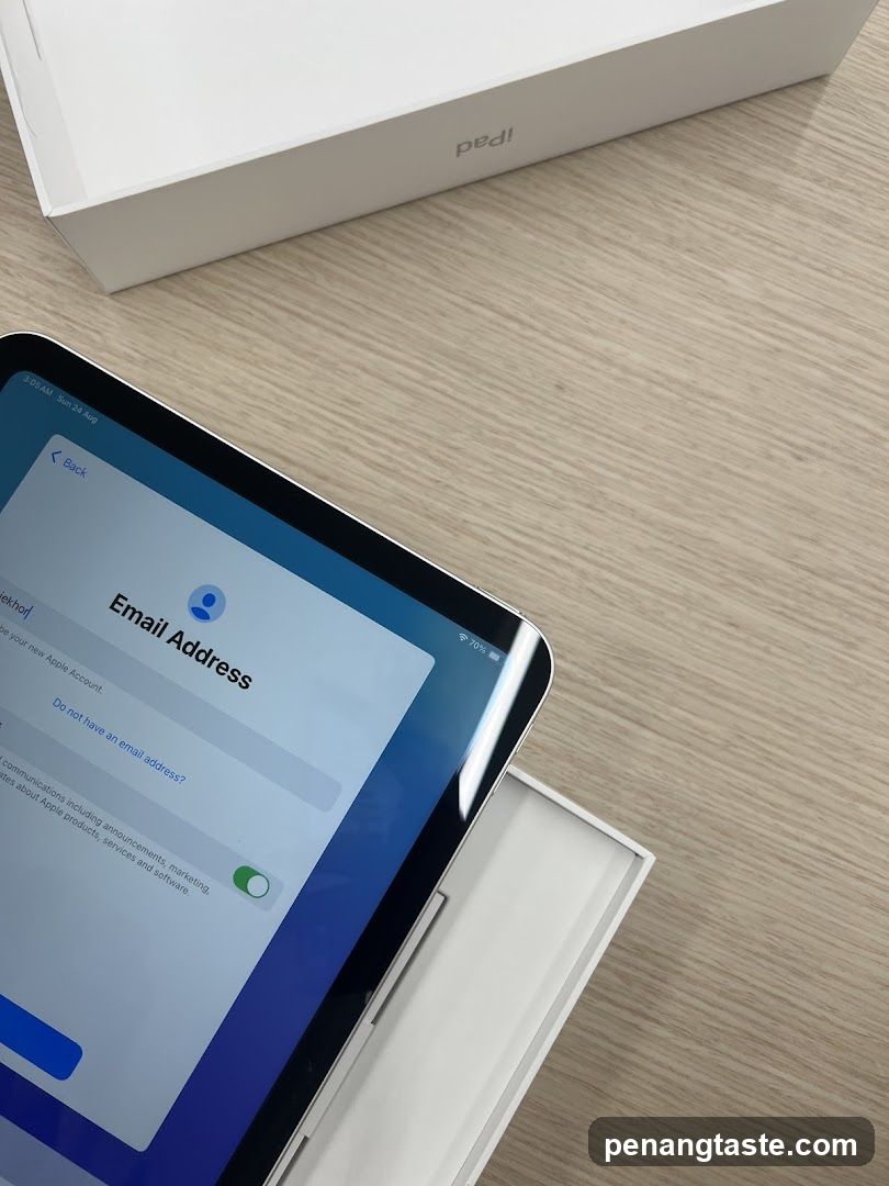 iPad Unboxing Setup