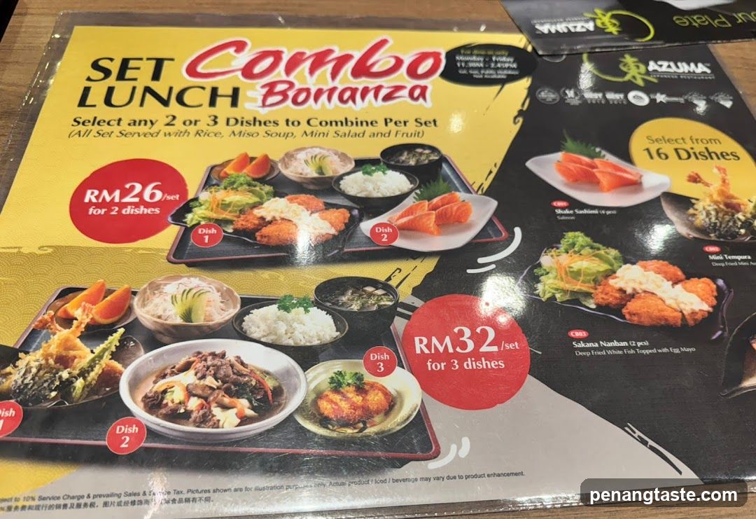 Combo Bonanza Set Lunch Menu