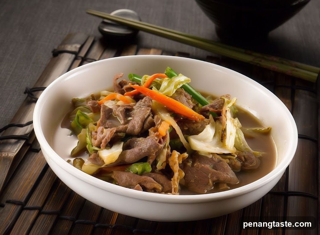 Stir-fried beef with vegetables