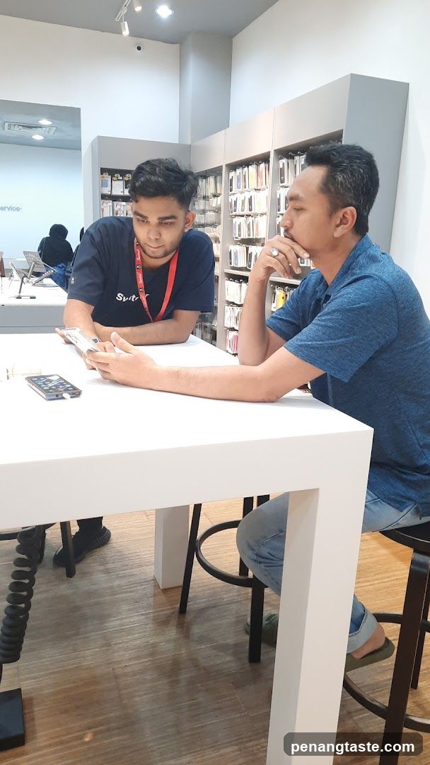Interior of electronics store