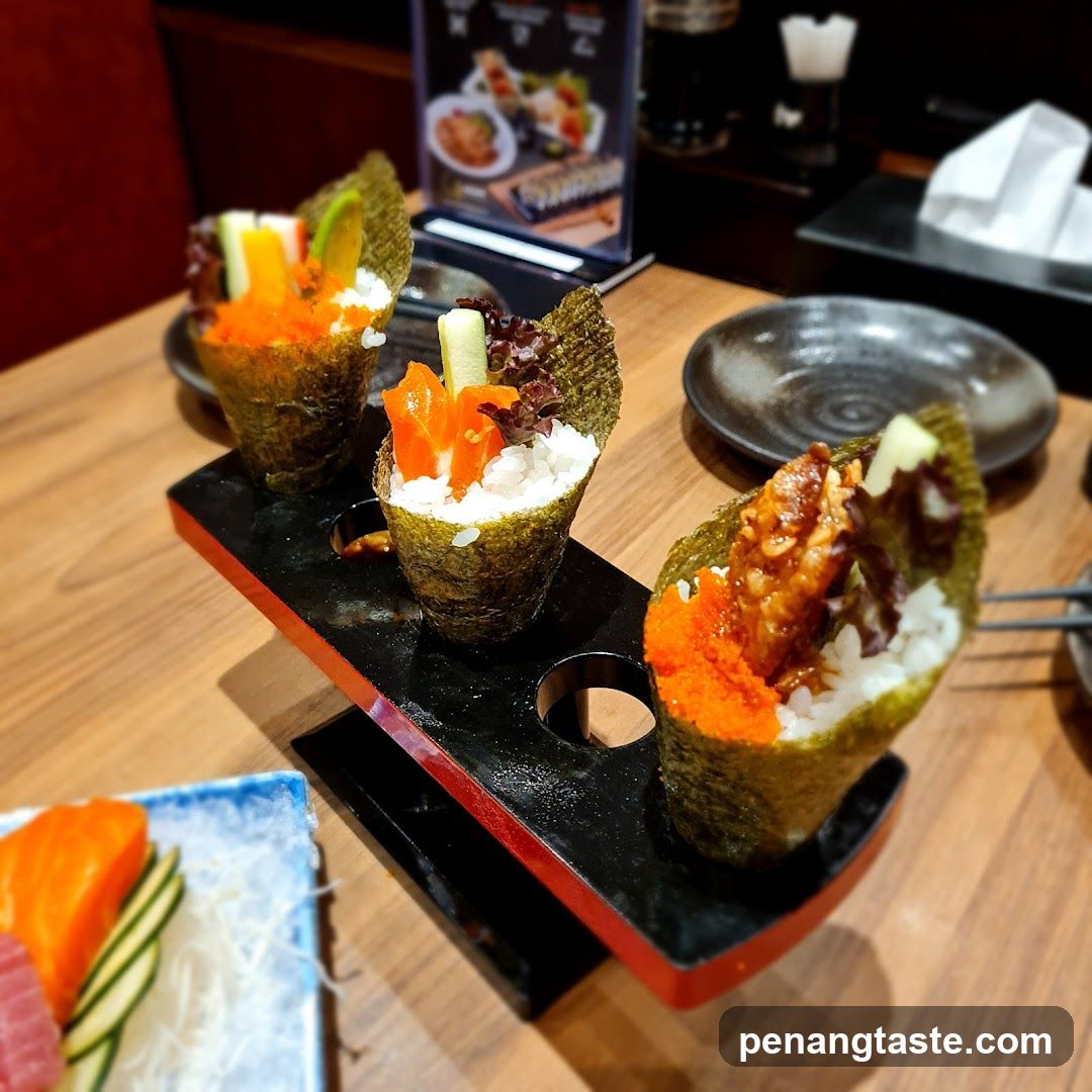 Sushi Rolls on Display