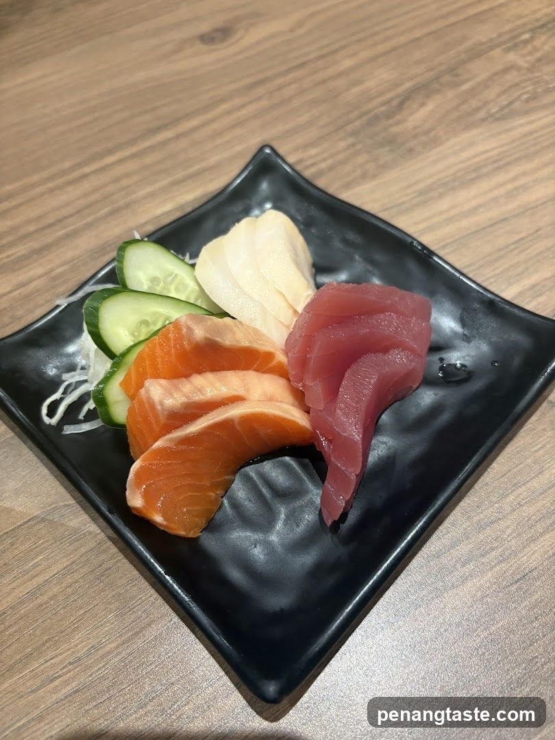 Sushi Platter on Black Plate