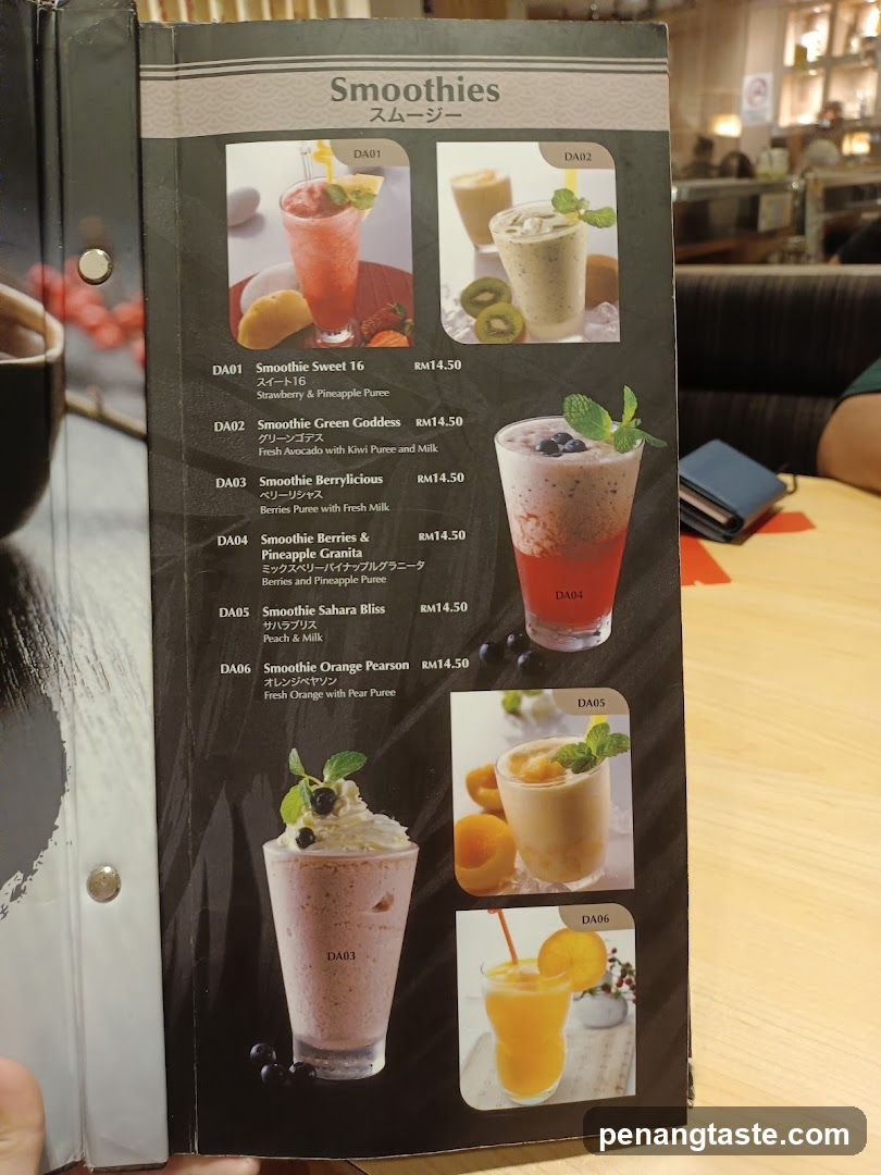 Smoothies Section