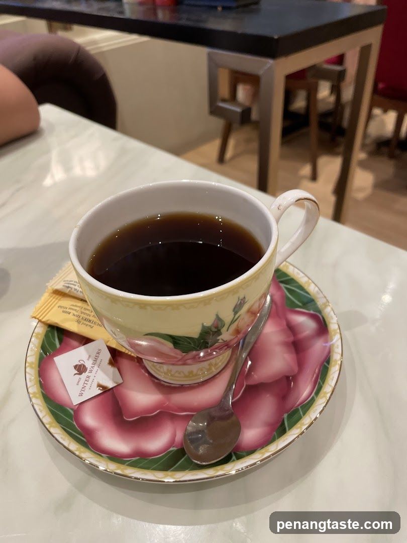 Tea Cup on Saucer in Café Interior