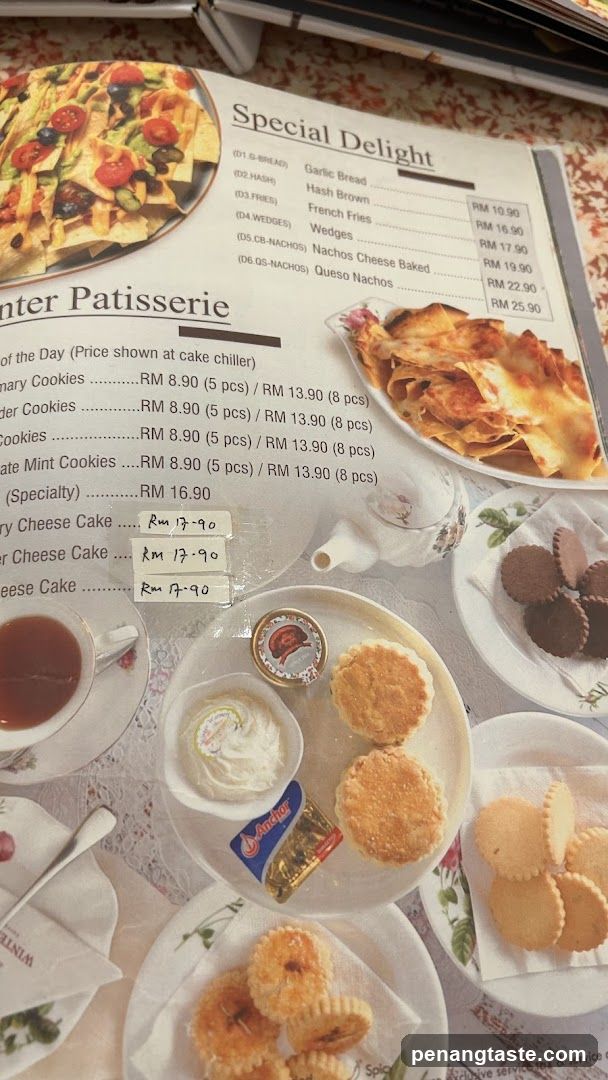 Special Delight and Winter Patisserie Menu