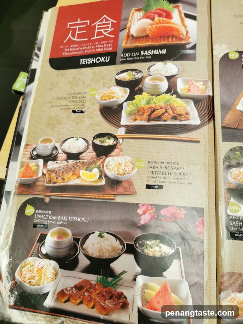 Teishoku Menu