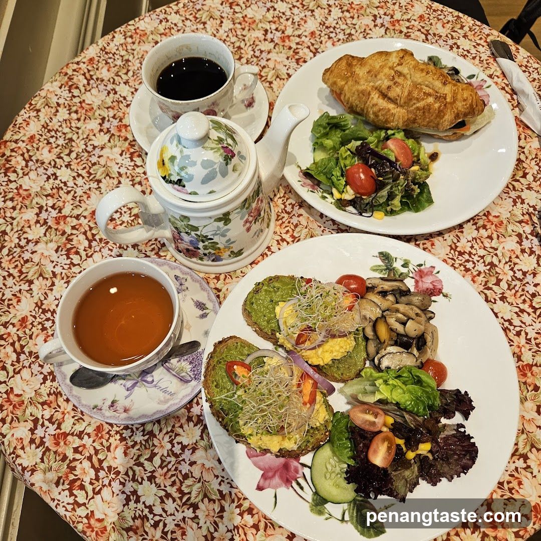 Table Setting with Food and Drink