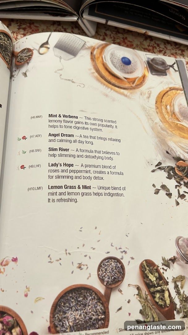 Tea Menu Page