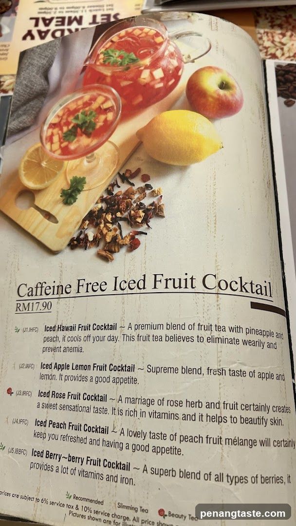 Caffeine Free Iced Fruit Cocktail
