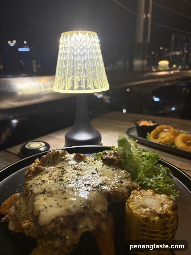 Dinner at Night with City View