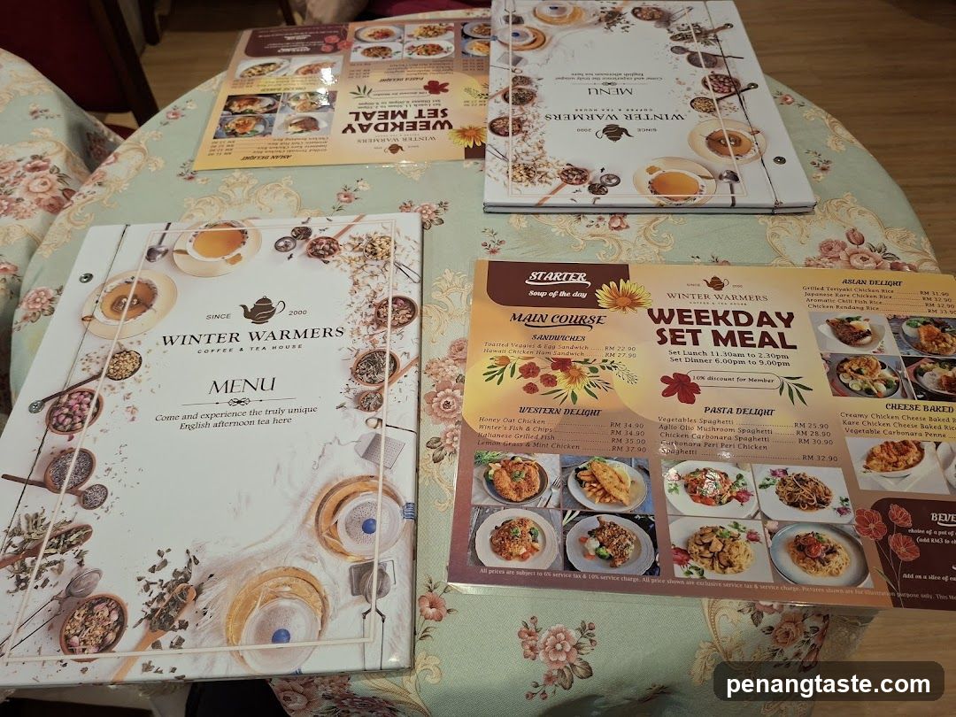 Winter Warmers Coffee & Tea House Menu