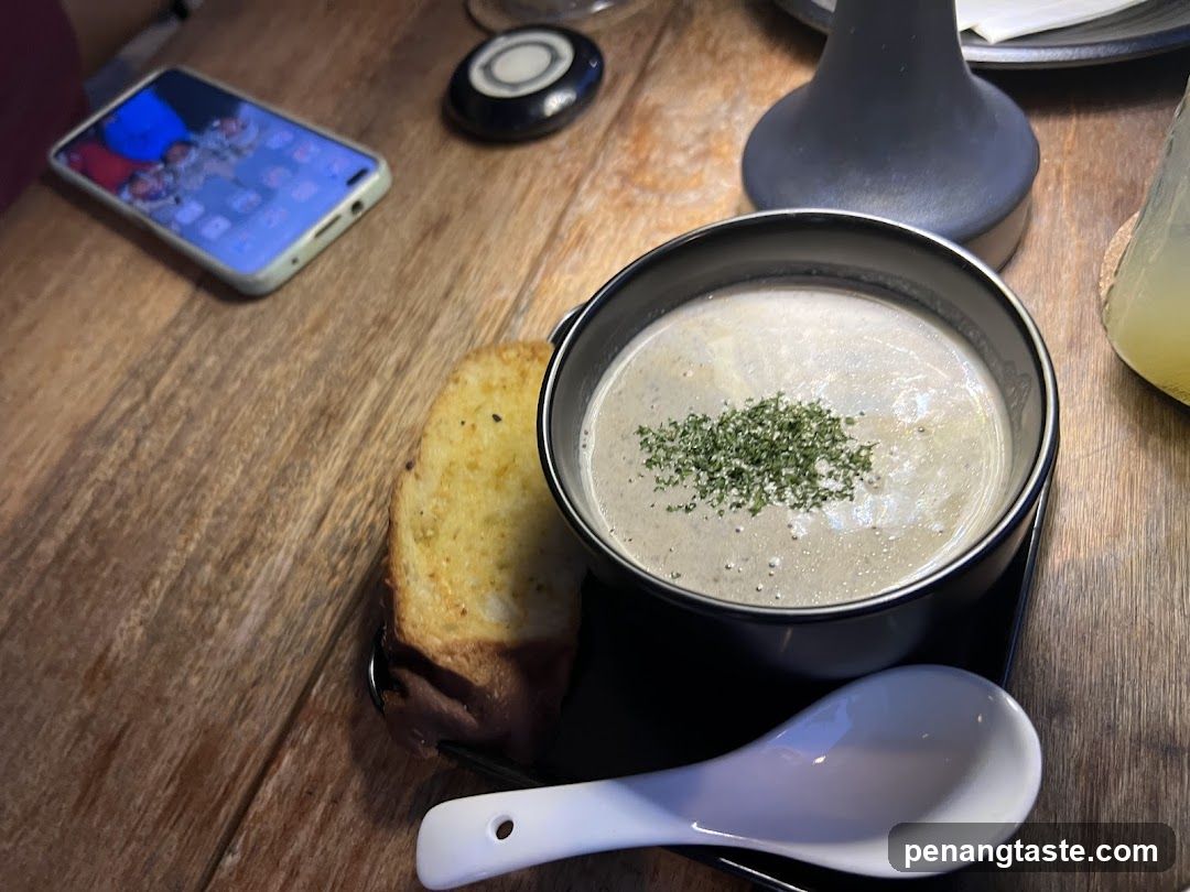 Table Setting with Soup and Bread