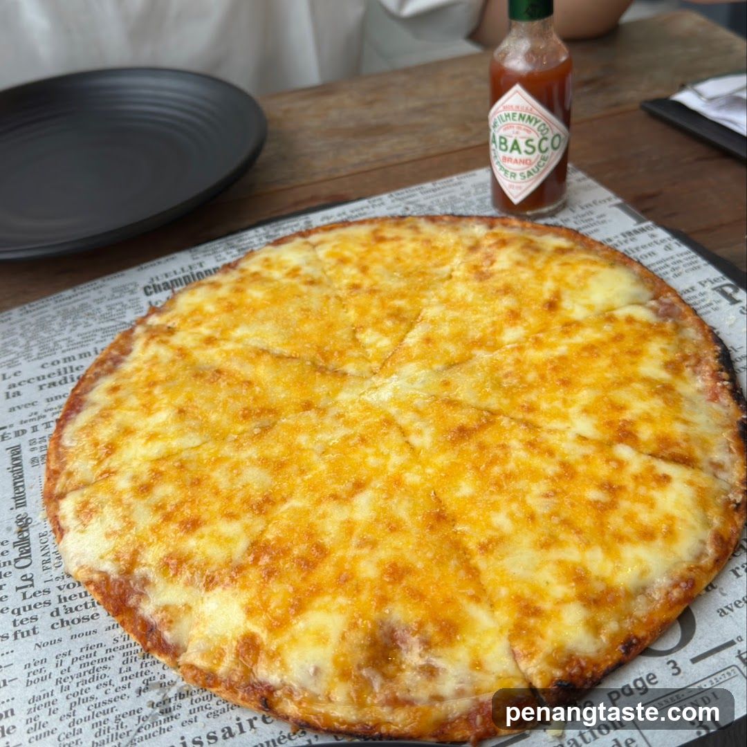 Cheese Pizza with Hot Sauce