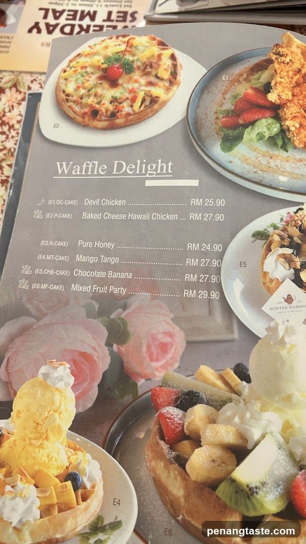 Waffle Delight Menu