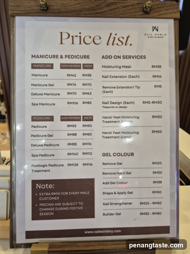 Nail World Price List