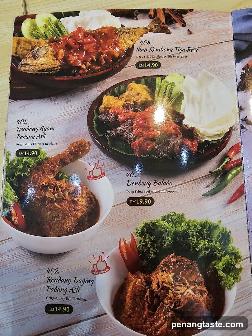 Restaurant Menu Page