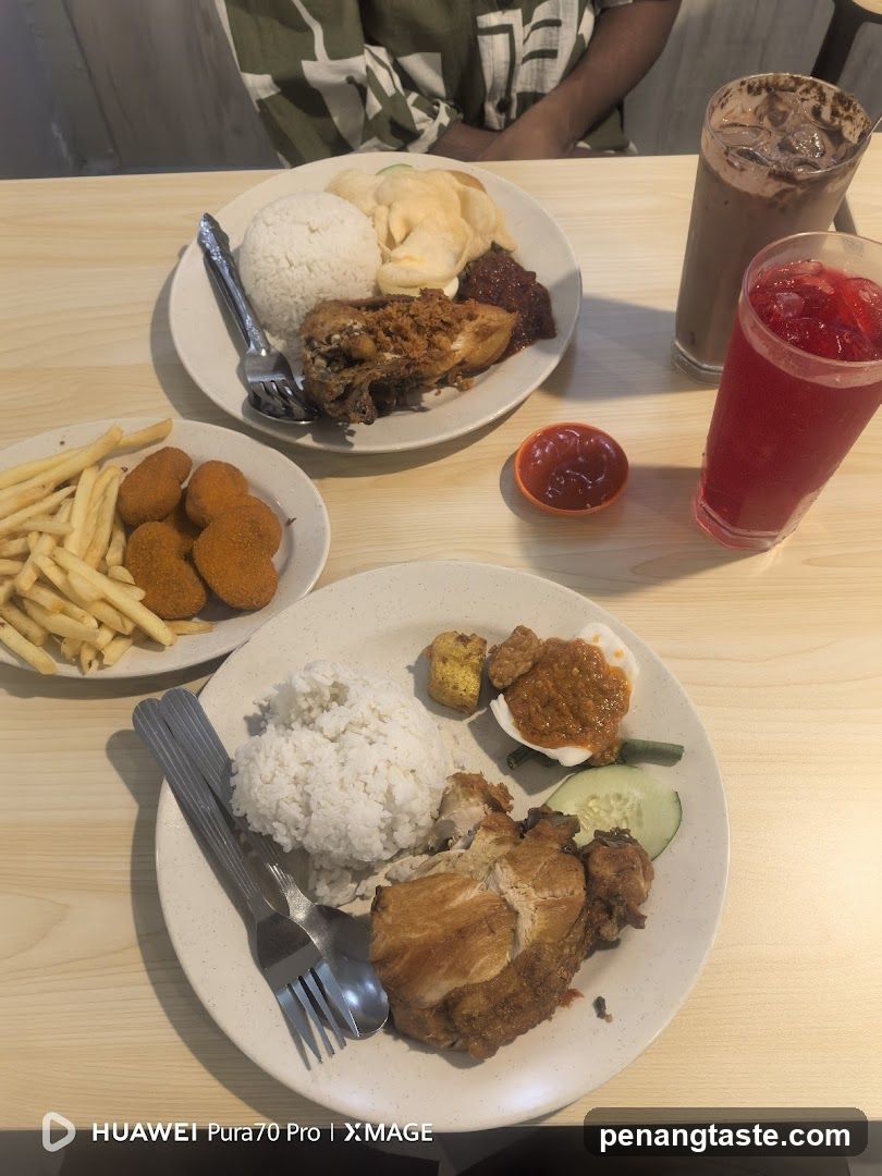 Dining Table with Food and Drinks