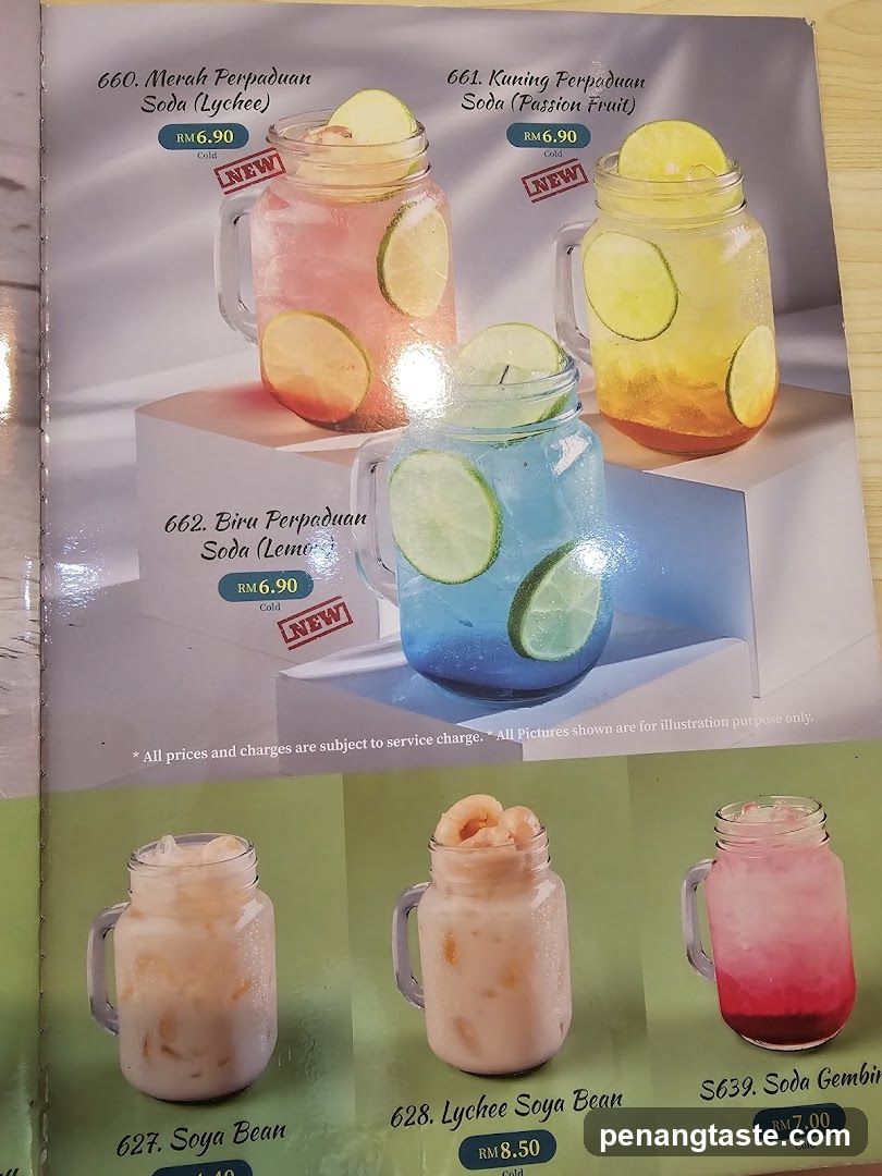 Soda Menu Section