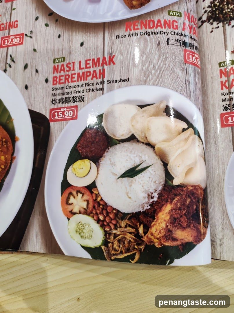 Nasi Lemak Berempah Menu Item
