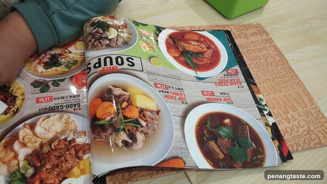 Soups Section of Menu