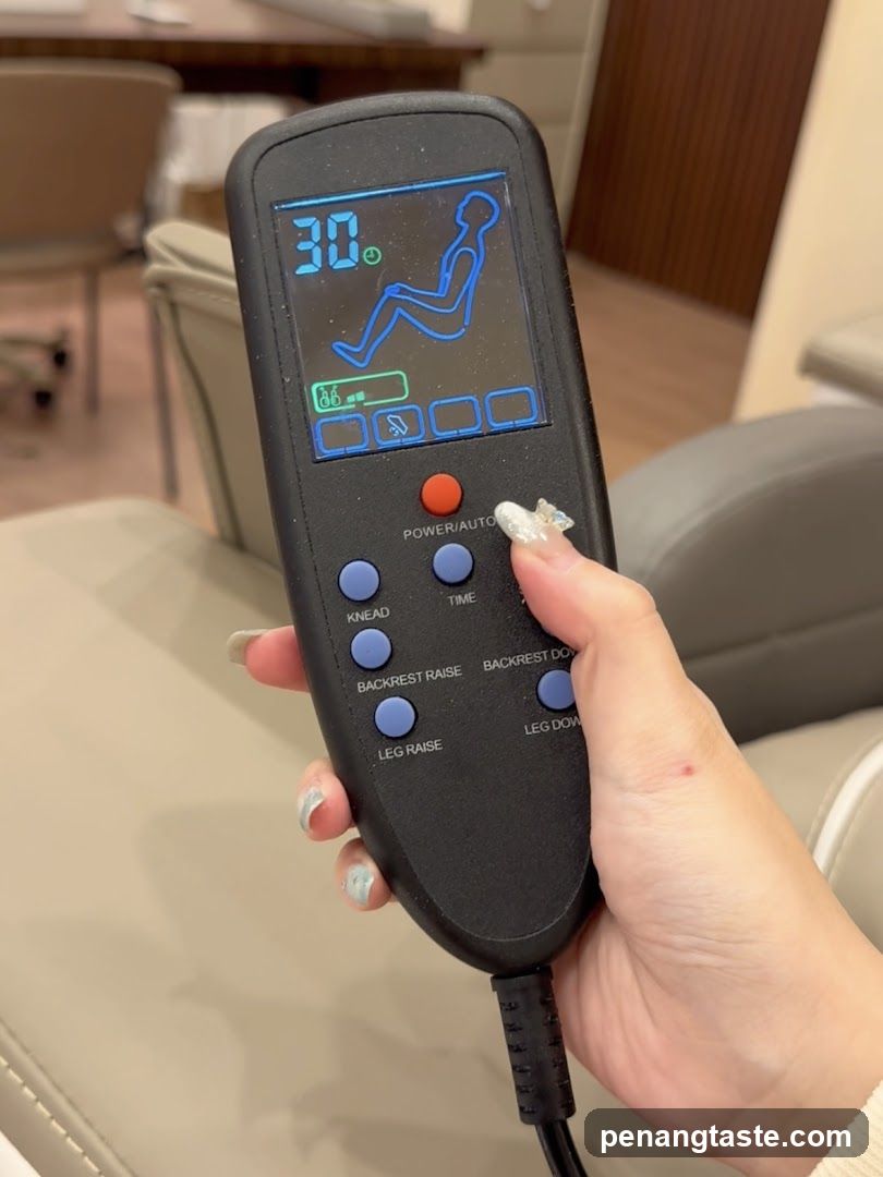 Hand holding remote control