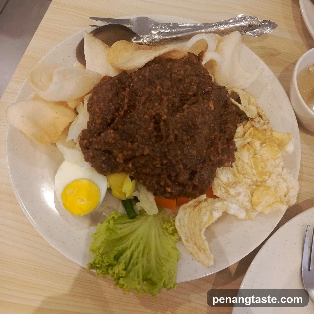 Food Plate on Wooden Table