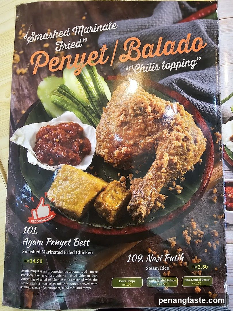 Ayam Penyet Best Menu Item