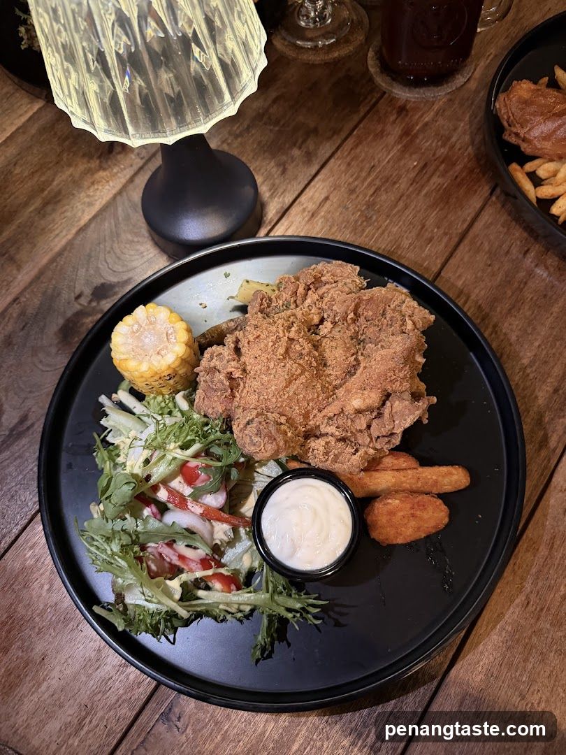 Food Plate on Wooden Table
