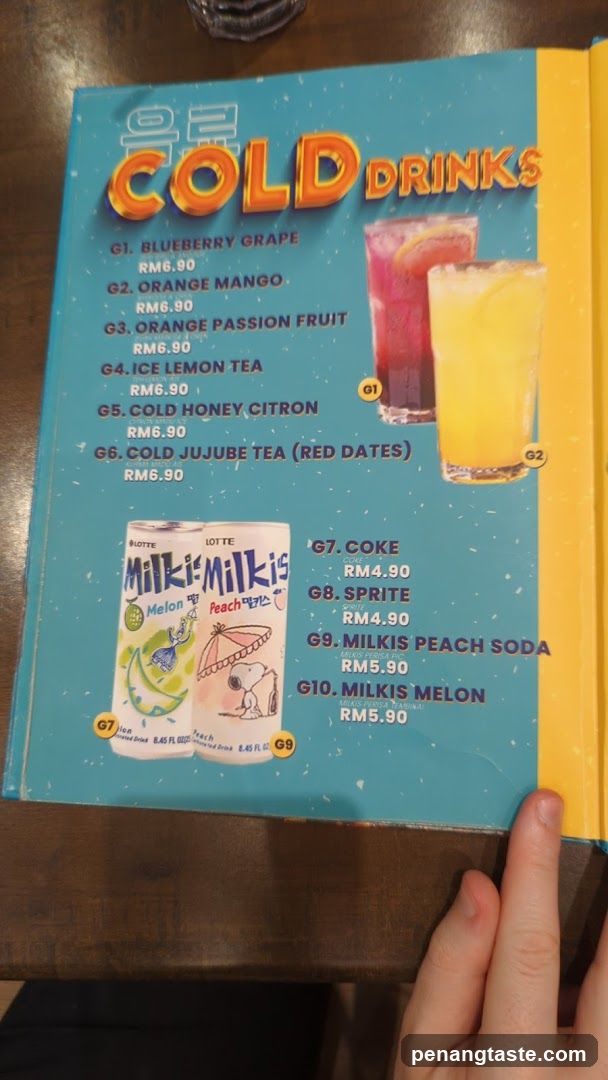 Cold Drinks Menu
