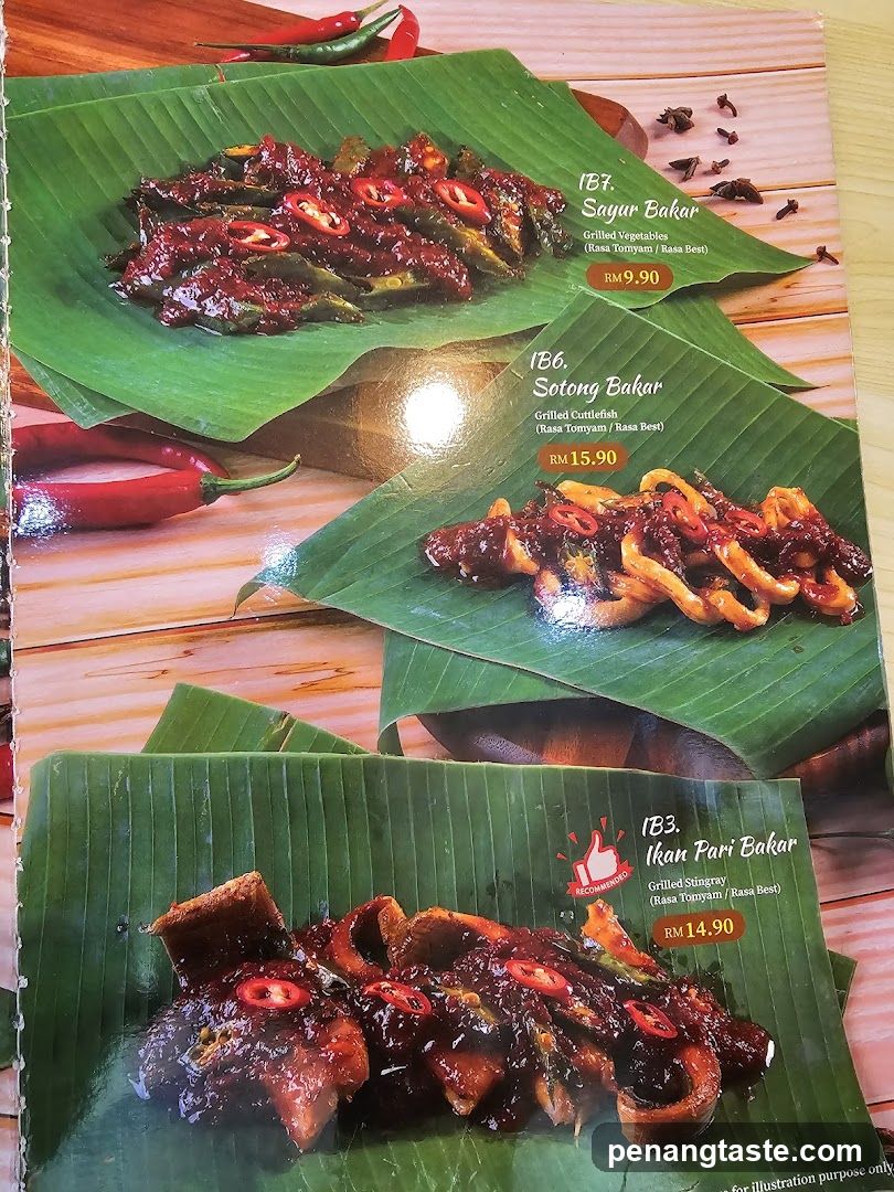 Grilled Seafood and Vegetables Menu