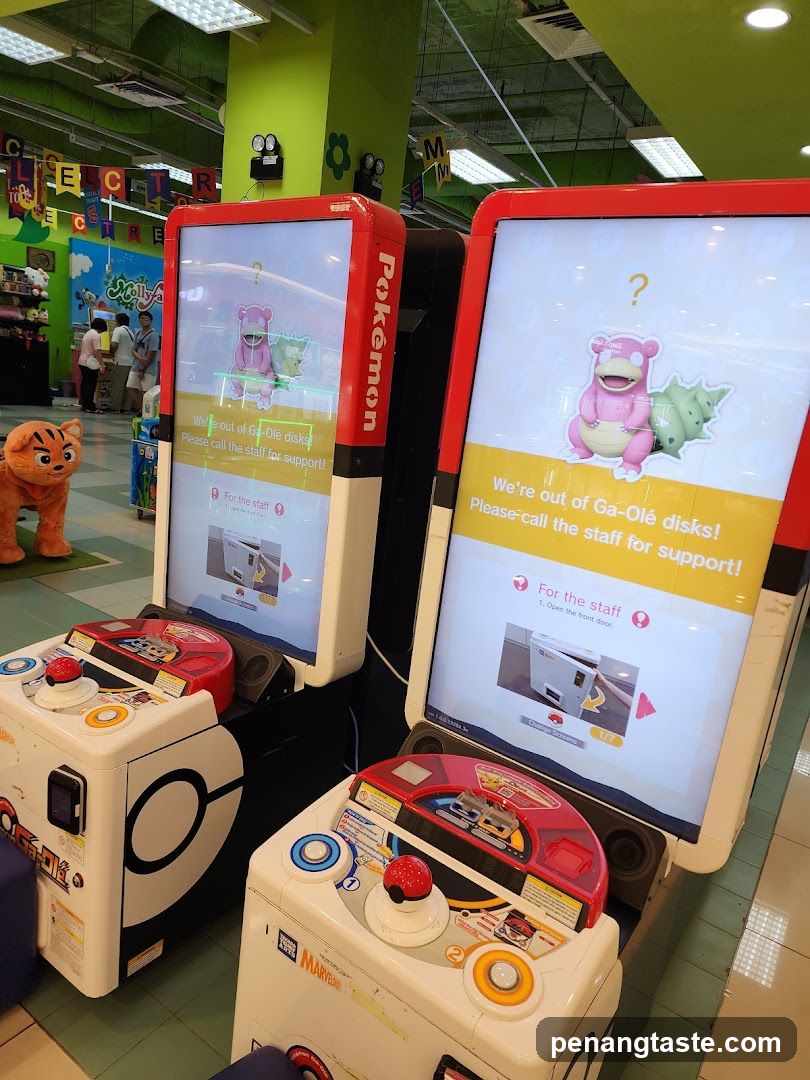 Pokémon arcade machines in retail store