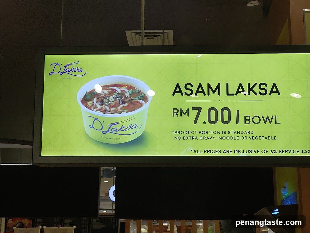 Digital advertisement for D'Laksa Asam Laksa